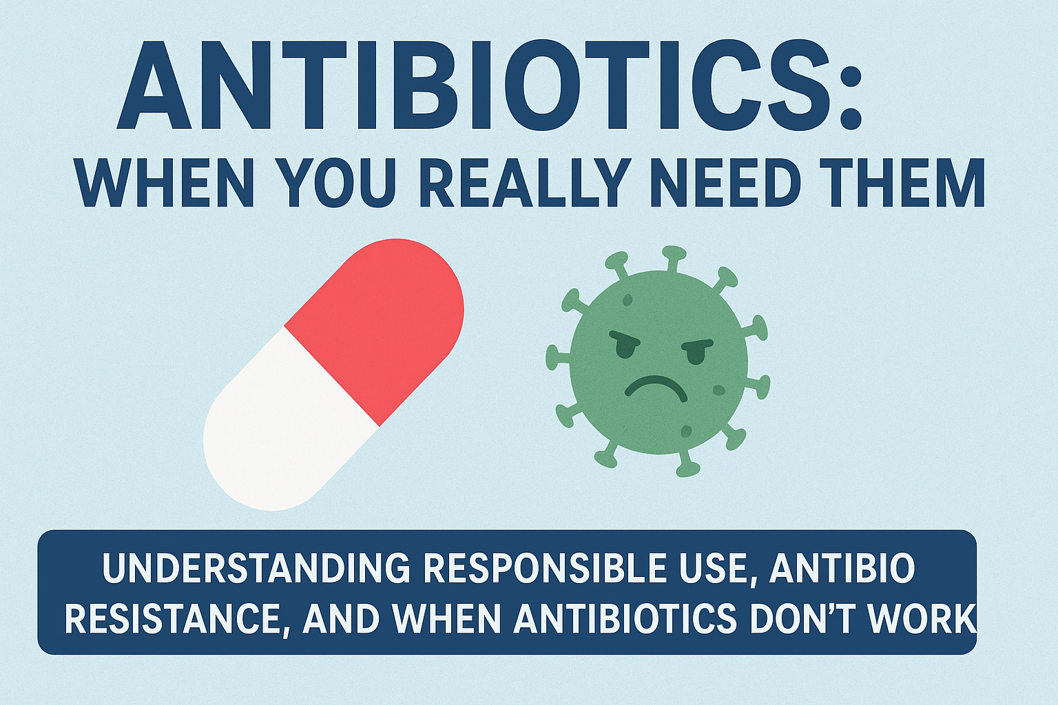 Antibiotics: when you really need them